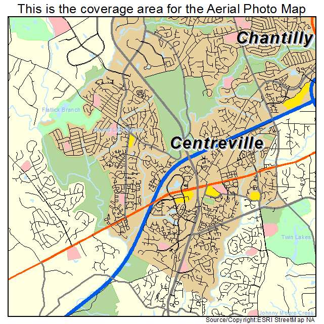 Centreville, VA location map 