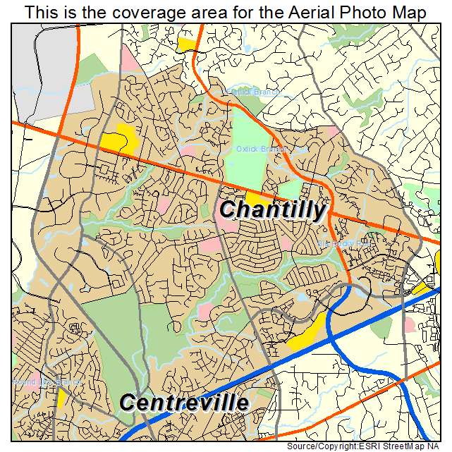 Chantilly, VA location map 