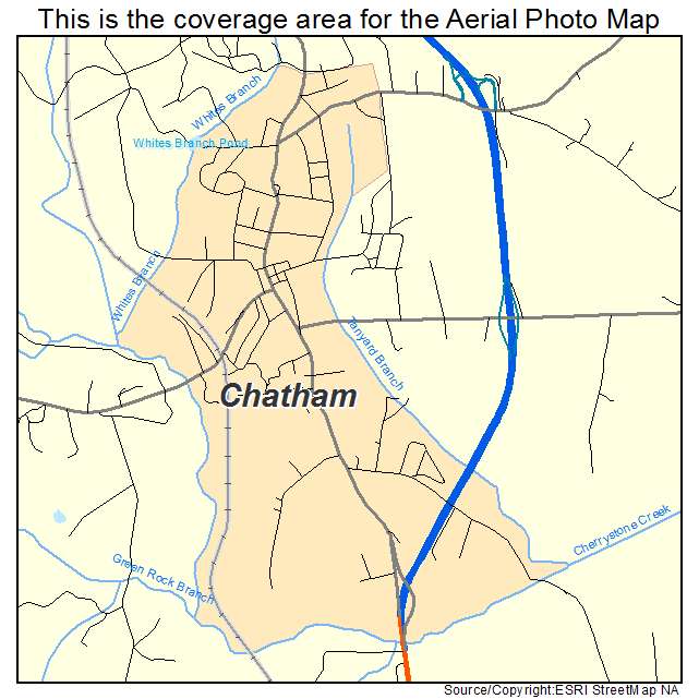 Chatham, VA location map 