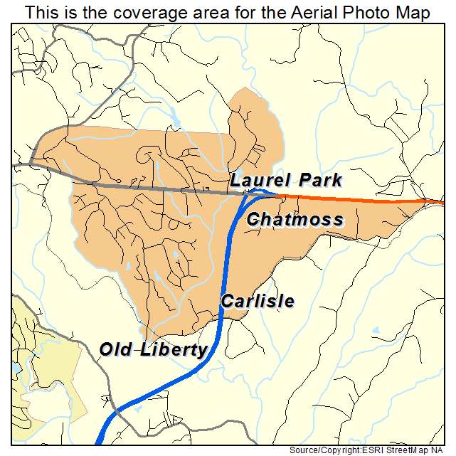Chatmoss, VA location map 
