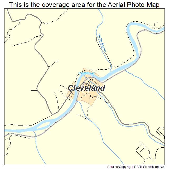 Cleveland, VA location map 