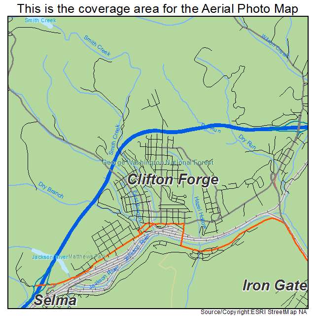 Clifton Forge, VA location map 