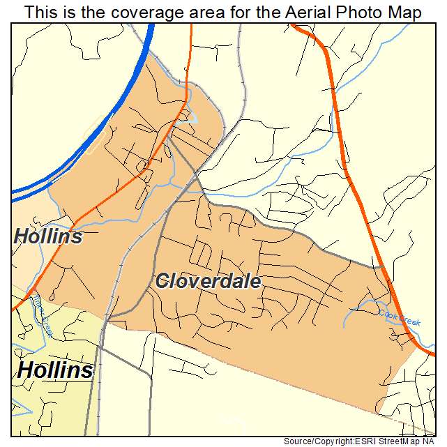 Cloverdale, VA location map 