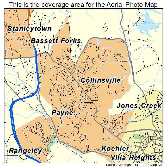 Aerial Photography Map of Collinsville, VA Virginia
