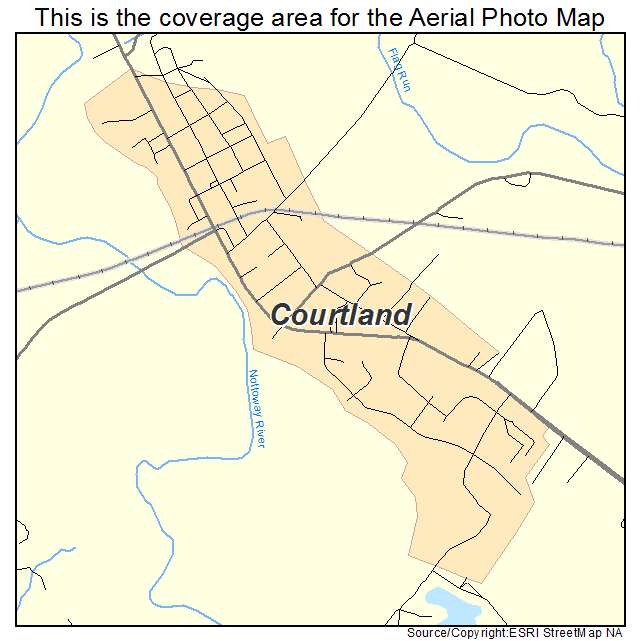Courtland, VA location map 