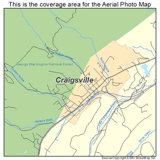 Craigsville, VA location map 