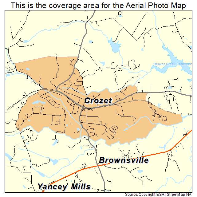 Crozet, VA location map 
