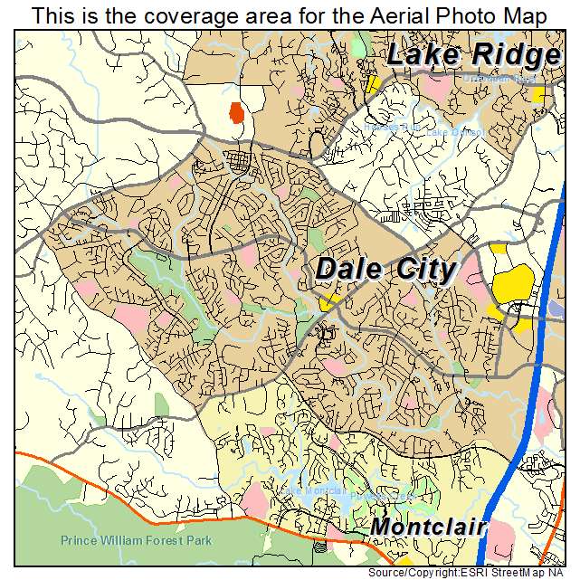 Dale City, VA location map 