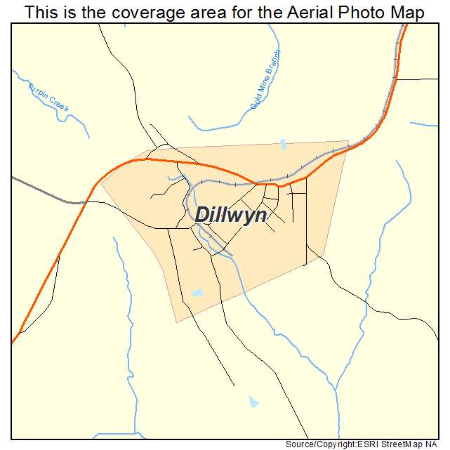 Dillwyn, VA location map 