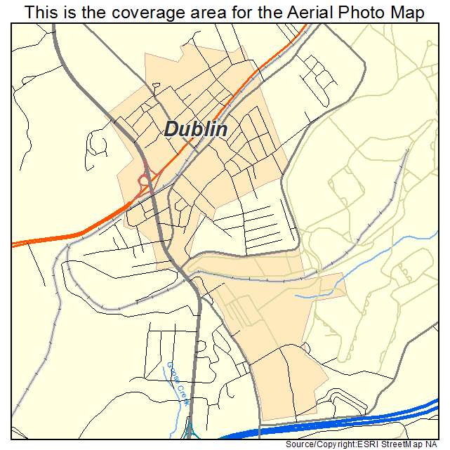 Dublin, VA location map 