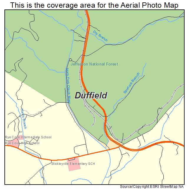 Duffield, VA location map 