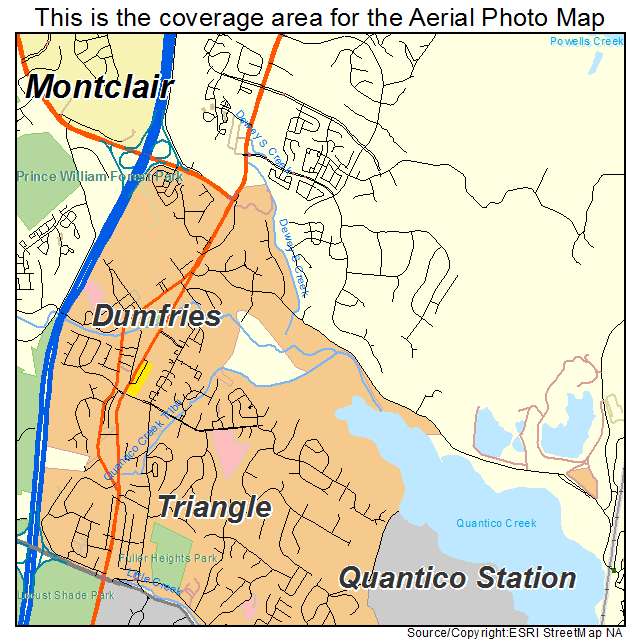 Dumfries, VA location map 