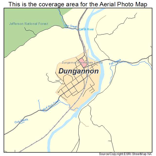 Dungannon, VA location map 