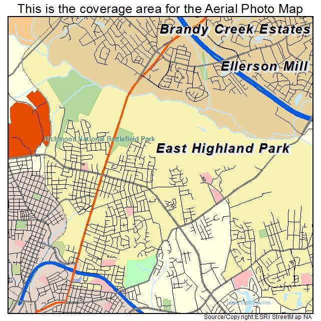 East Highland Park, VA location map 