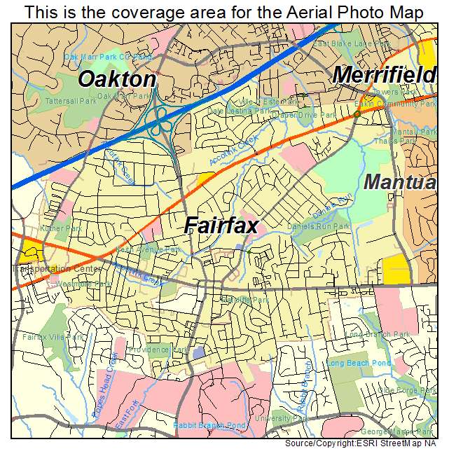 Fairfax, VA location map 