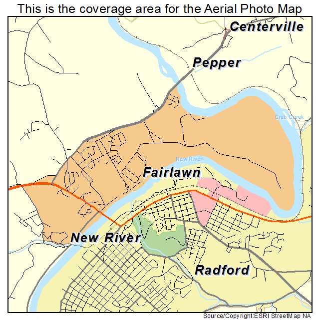 Fairlawn, VA location map 