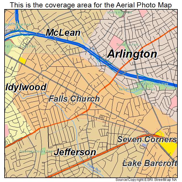 Falls Church, VA location map 