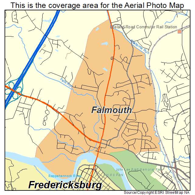 Falmouth, VA location map 