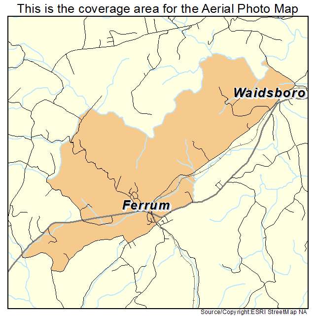Ferrum, VA location map 