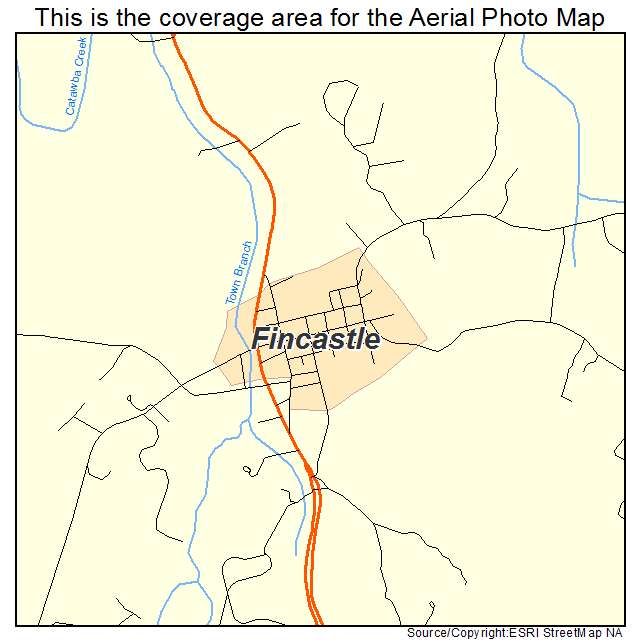 Fincastle, VA location map 