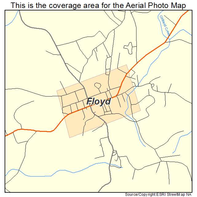 Floyd, VA location map 