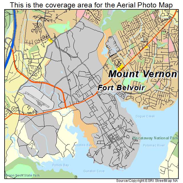Fort Belvoir, VA location map 