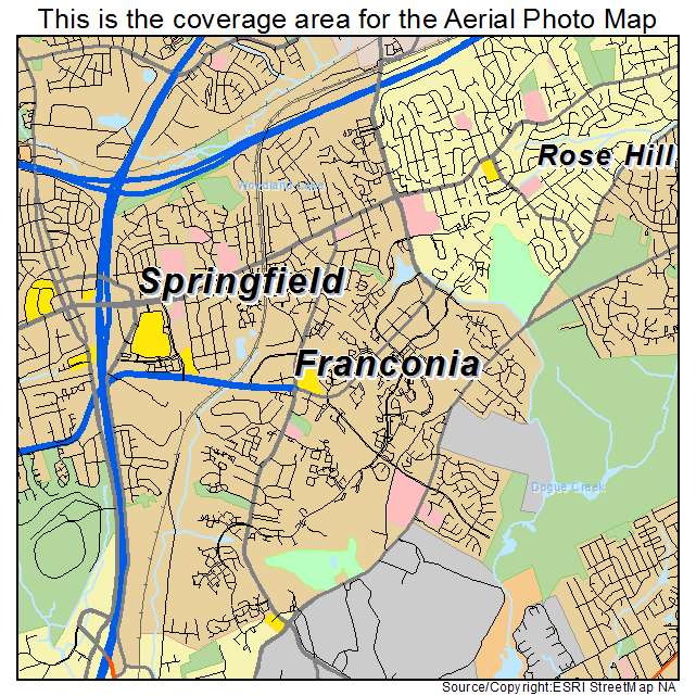 Franconia, VA location map 
