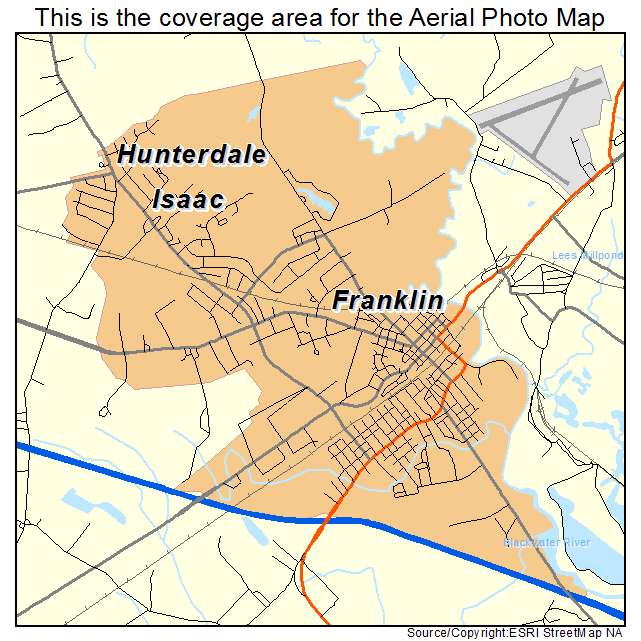 Franklin, VA location map 
