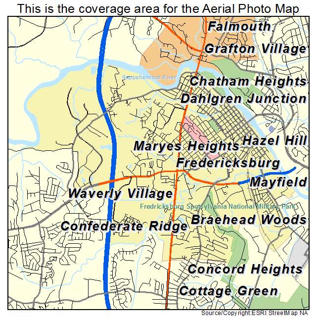 Fredericksburg, VA location map 