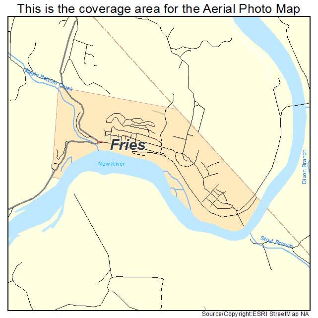 Fries, VA location map 