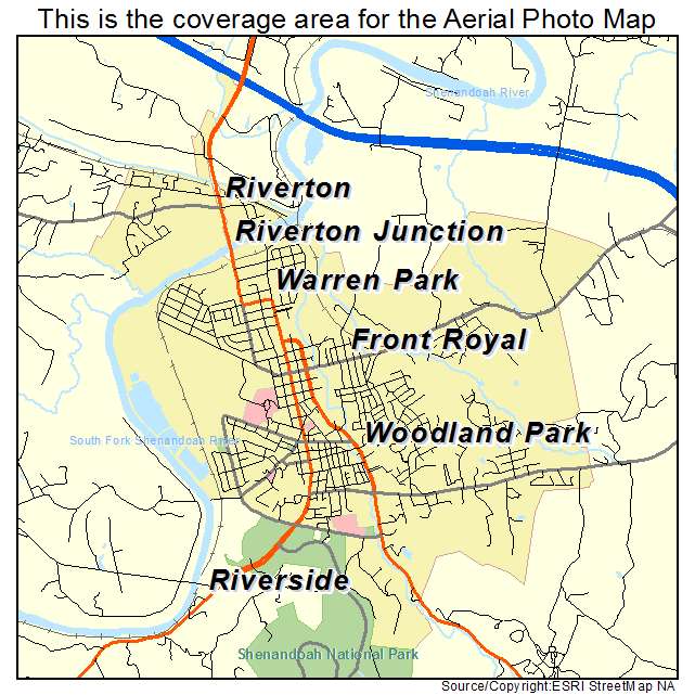 Front Royal, VA location map 