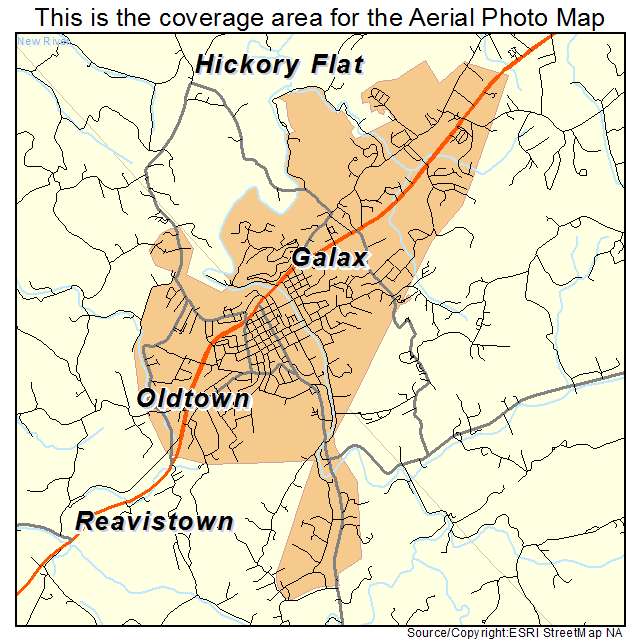 Galax, VA location map 