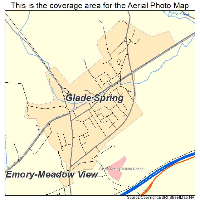 Glade Spring, VA location map 