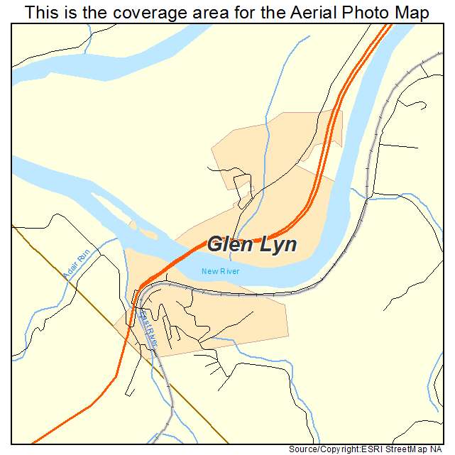 Glen Lyn, VA location map 