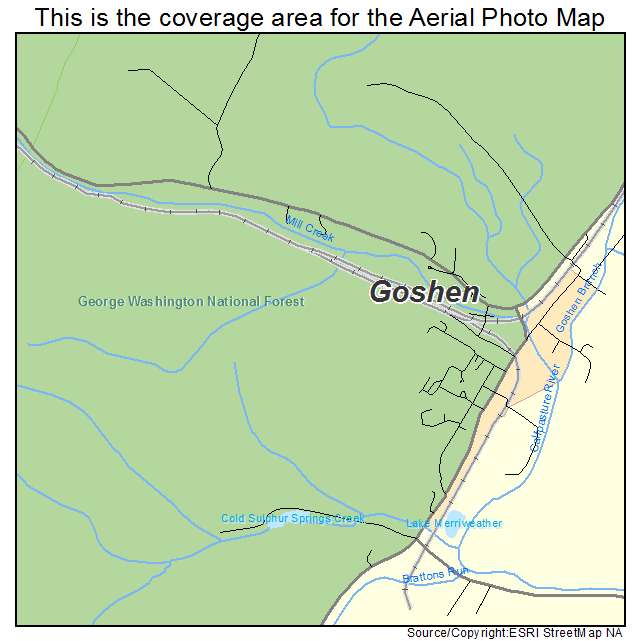 Goshen, VA location map 