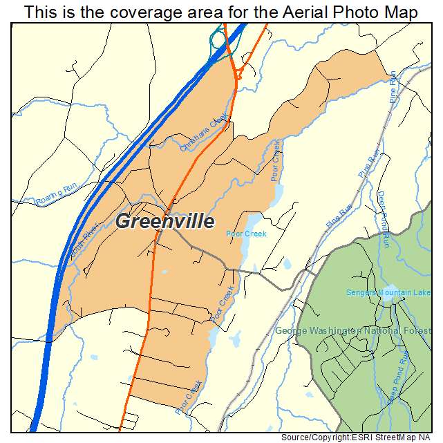 Greenville, VA location map 