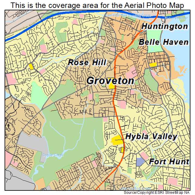 Groveton, VA location map 