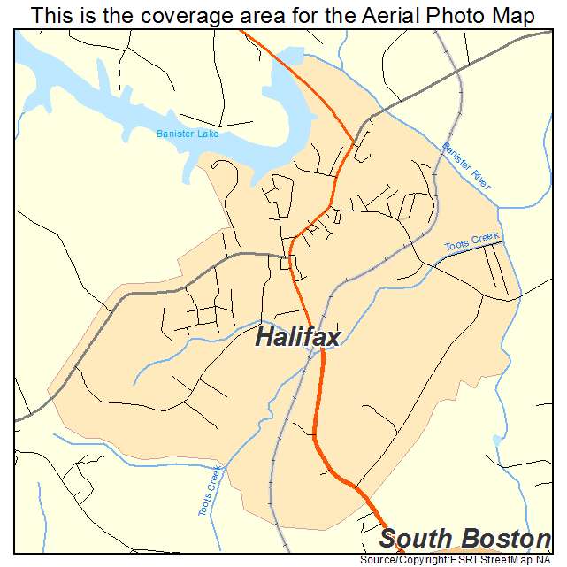 Halifax, VA location map 