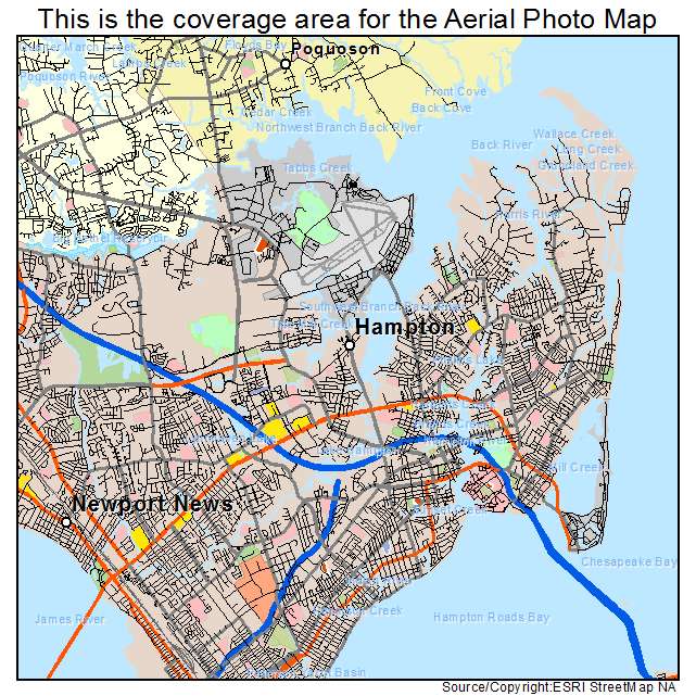 Hampton, VA location map 