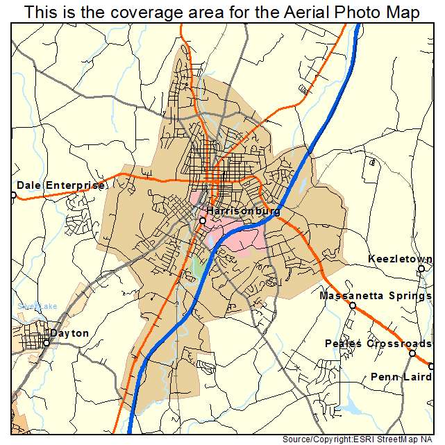 Harrisonburg, VA location map 