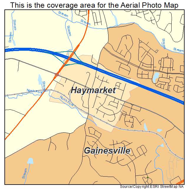 Haymarket, VA location map 