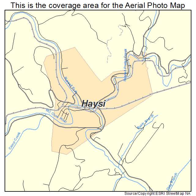 Haysi, VA location map 