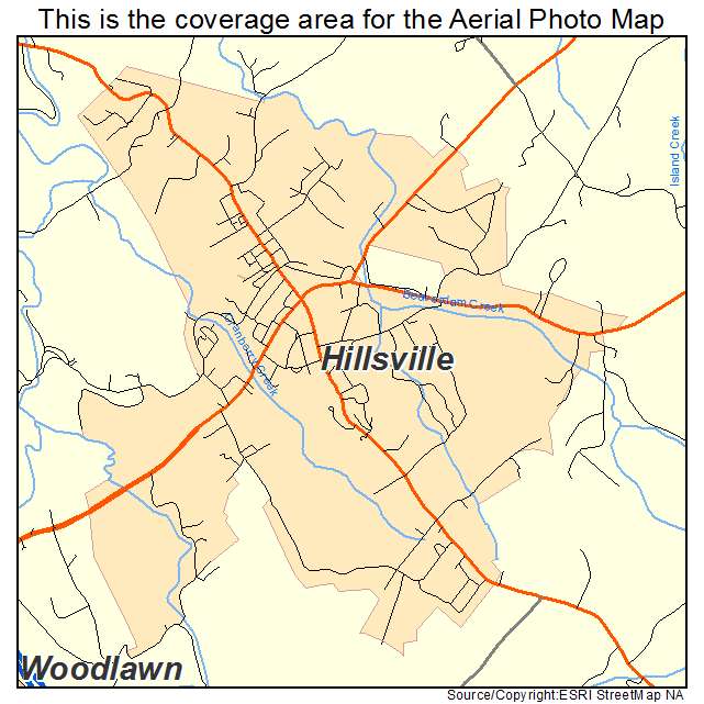 Hillsville, VA location map 