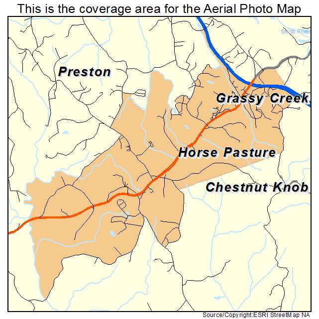 Horse Pasture, VA location map 