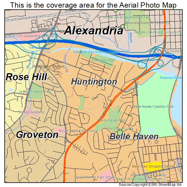 Huntington, VA location map 