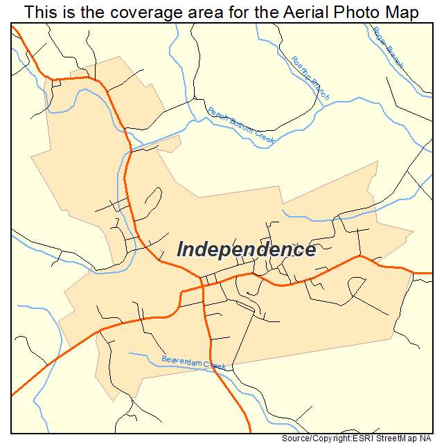 Independence, VA location map 