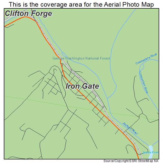 Iron Gate, VA location map 