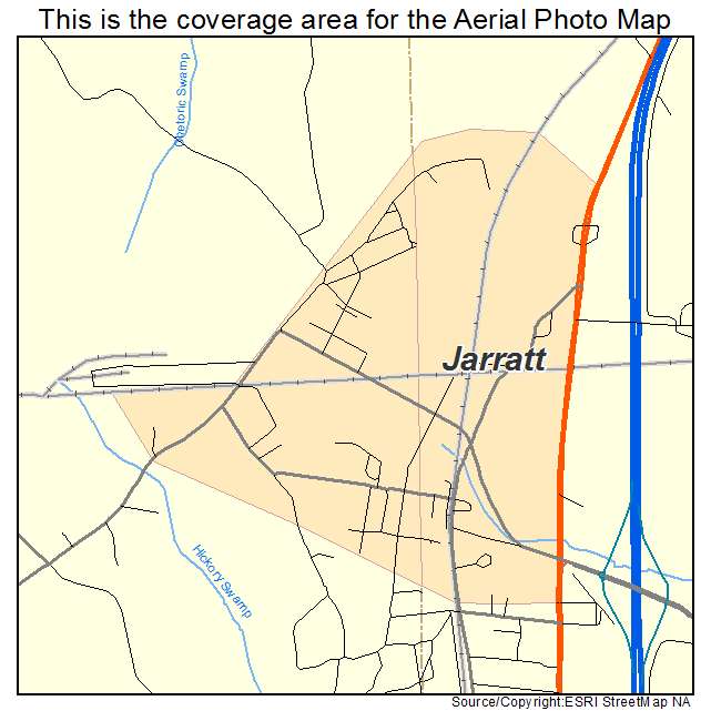 Jarratt, VA location map 