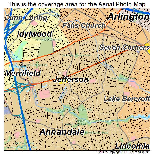 Jefferson, VA location map 