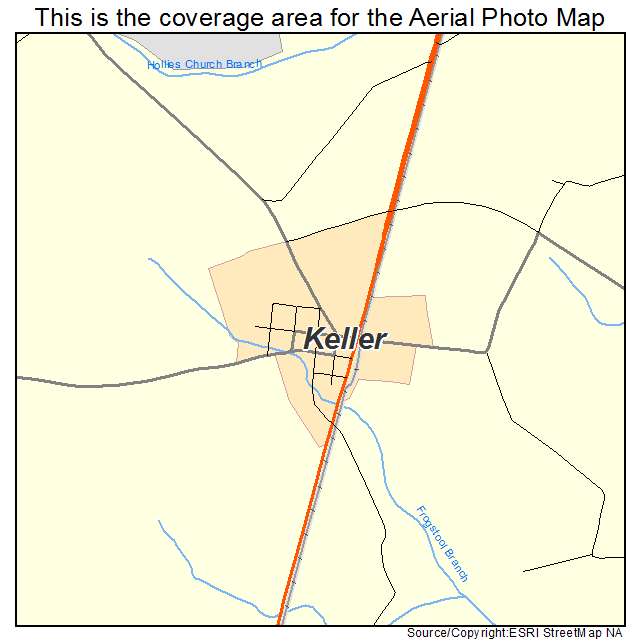 Keller, VA location map 